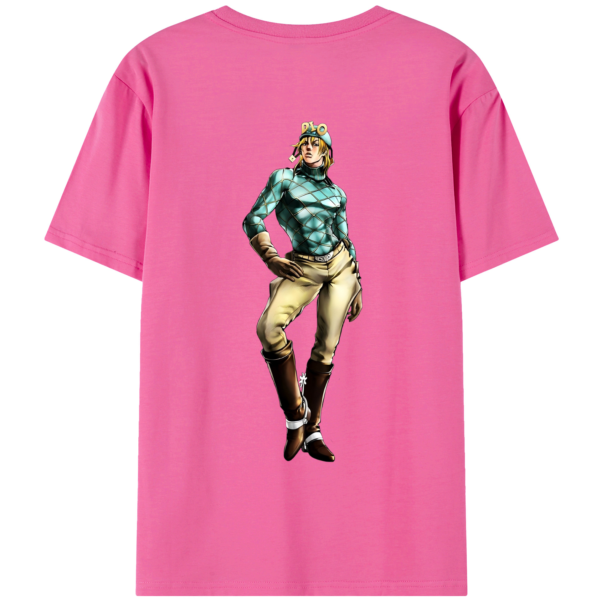 （画像用） ジョジョの奇妙な冒険 ディオ?ブランドー JoJo's Bizarre Adventure Dio Brando レディース半袖Tシャツ(バックプリント)